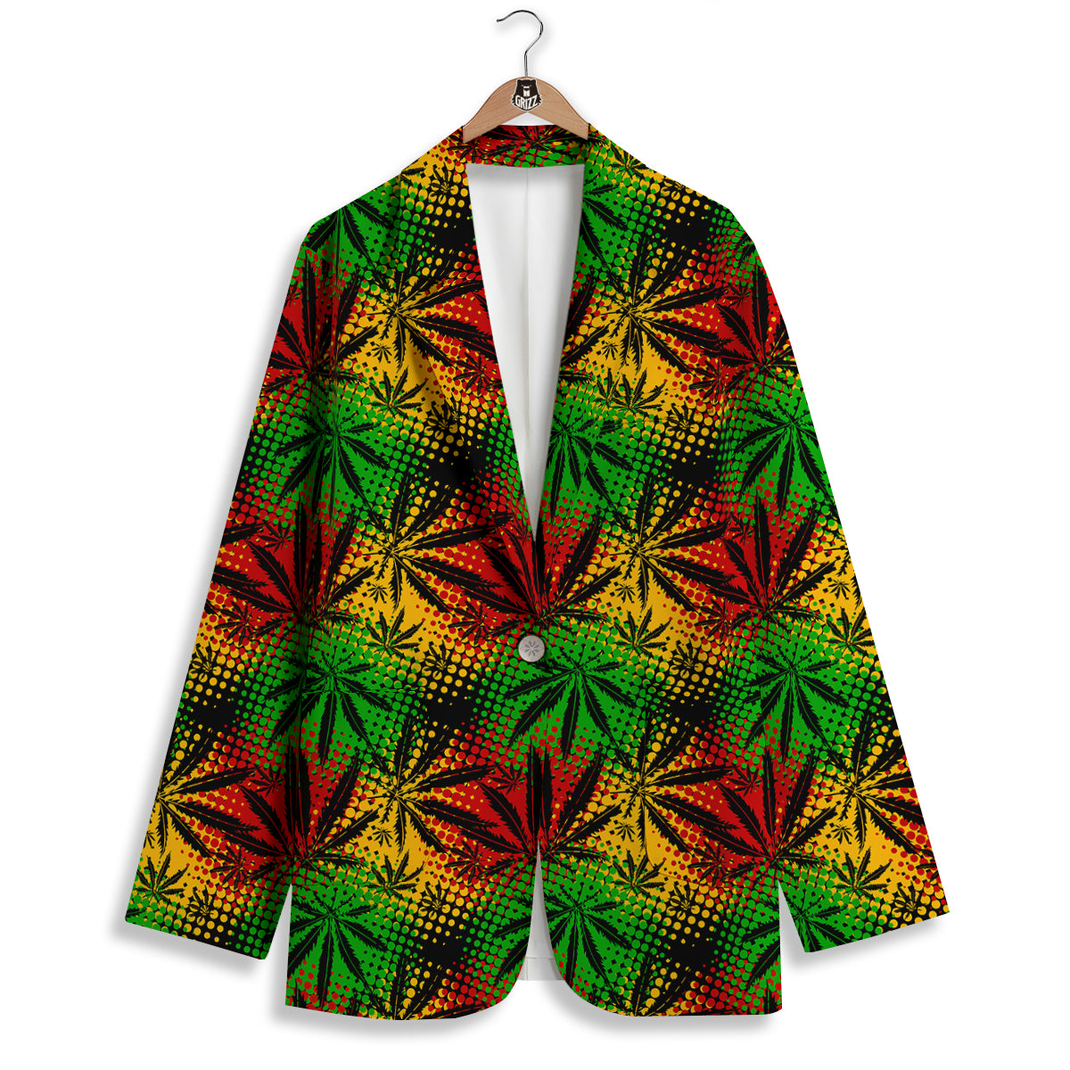 Reggae Abstract Print Pattern Women's Blazer-grizzshop