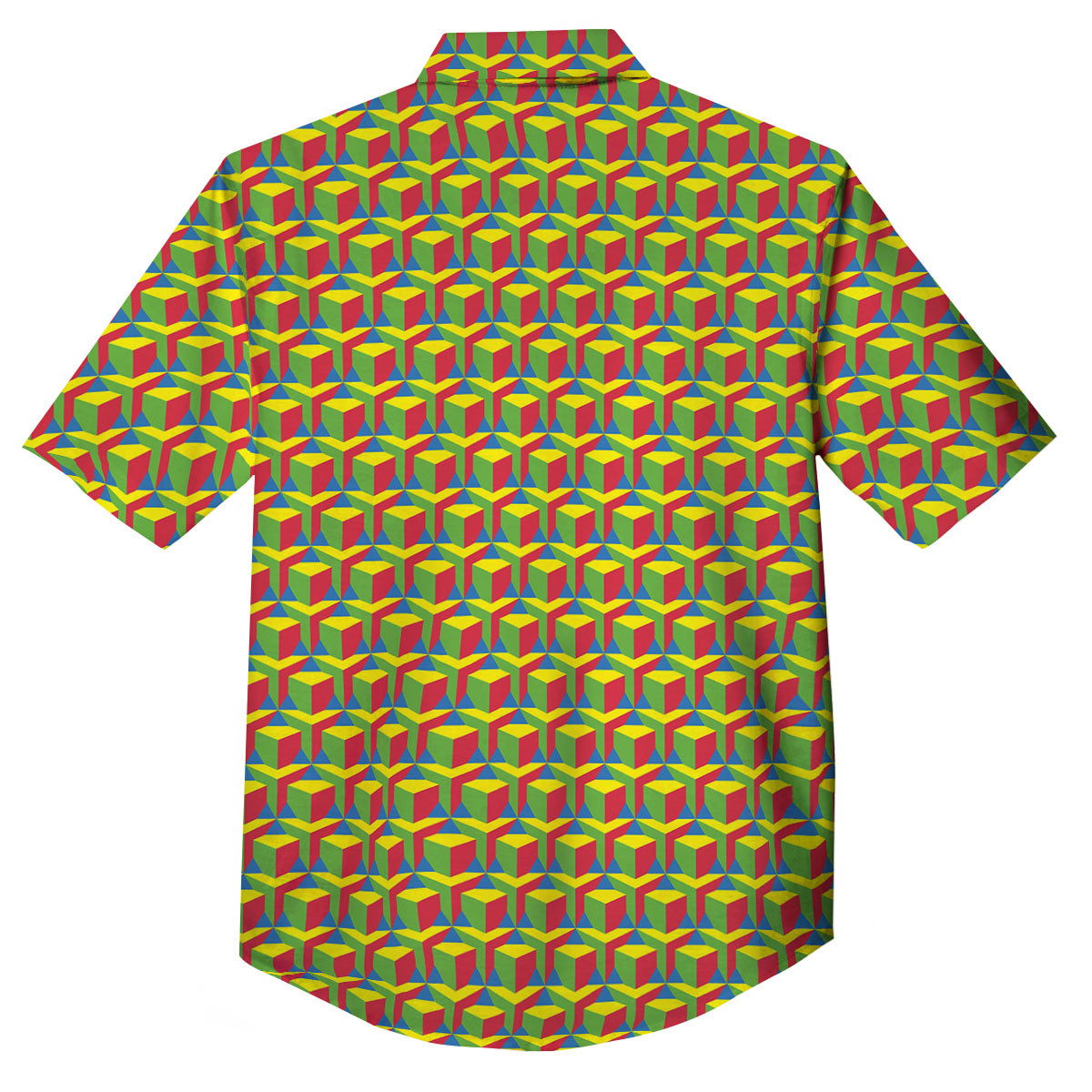 Reggae Geometric Print Pattern Button Up Shirt-grizzshop