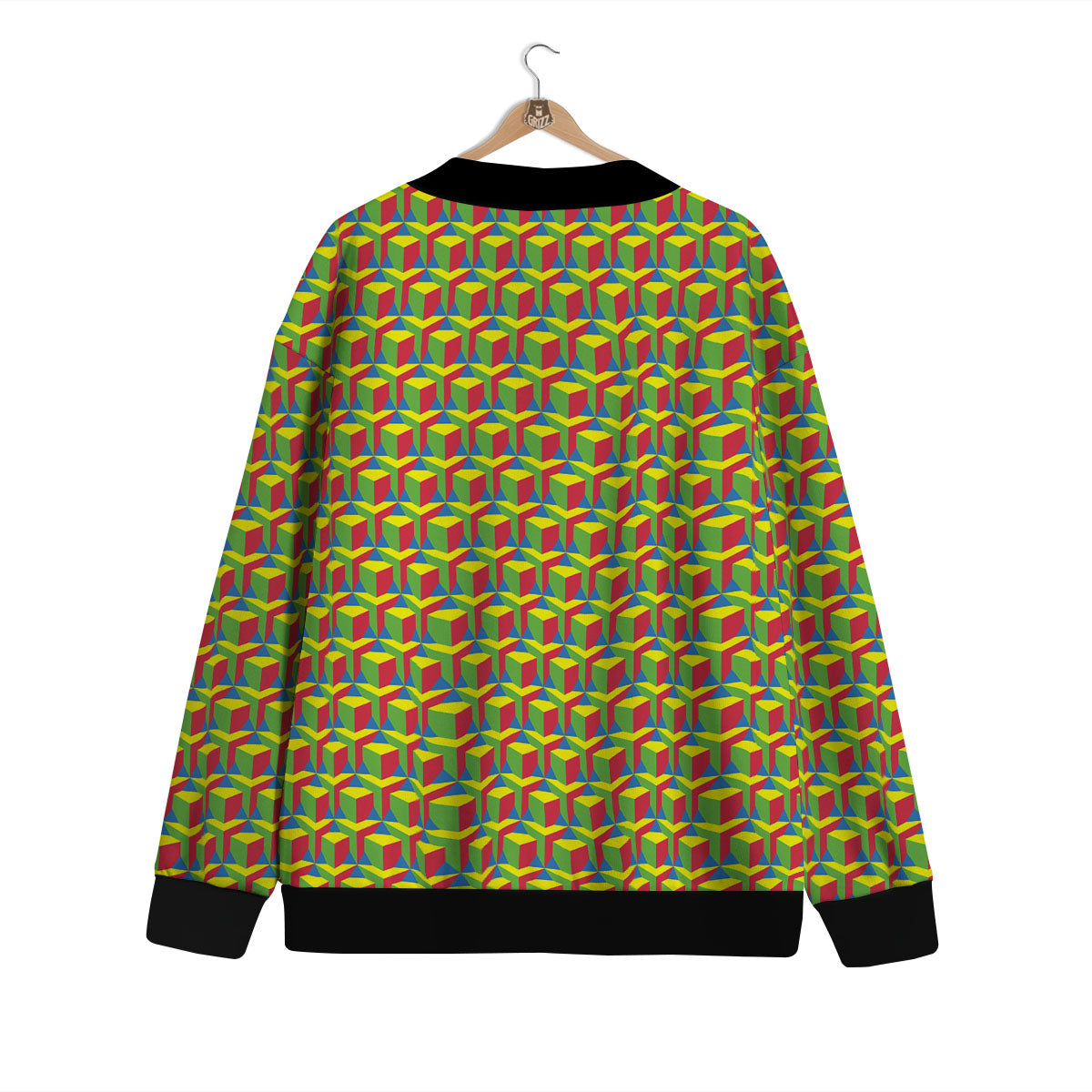 Reggae Geometric Print Pattern Cardigan-grizzshop