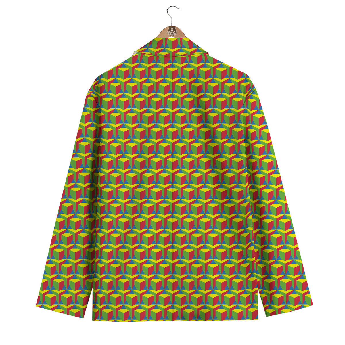 Reggae Geometric Print Pattern Men's Blazer-grizzshop