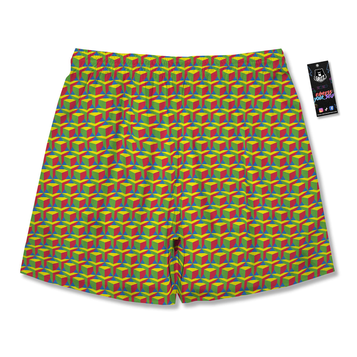 Reggae Geometric Print Pattern Men's Running Shorts-grizzshop
