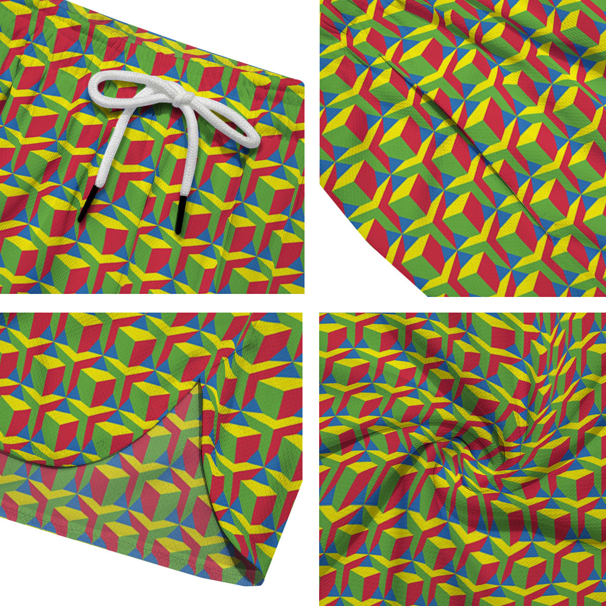 Reggae Geometric Print Pattern Men's Running Shorts-grizzshop