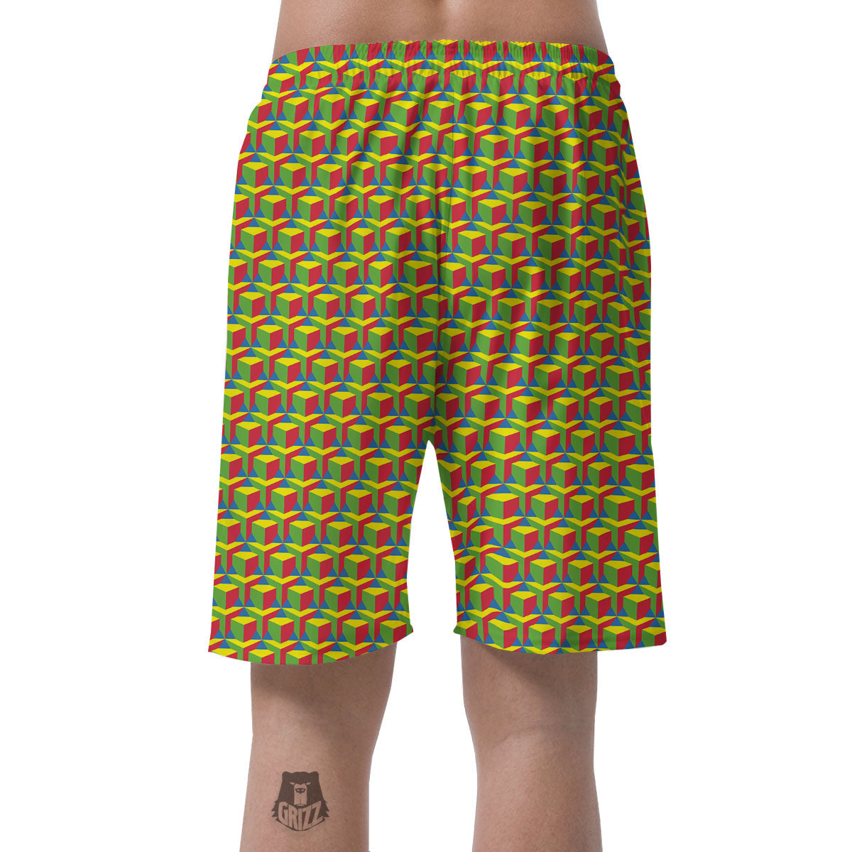 Reggae Geometric Print Pattern Men's Shorts-grizzshop