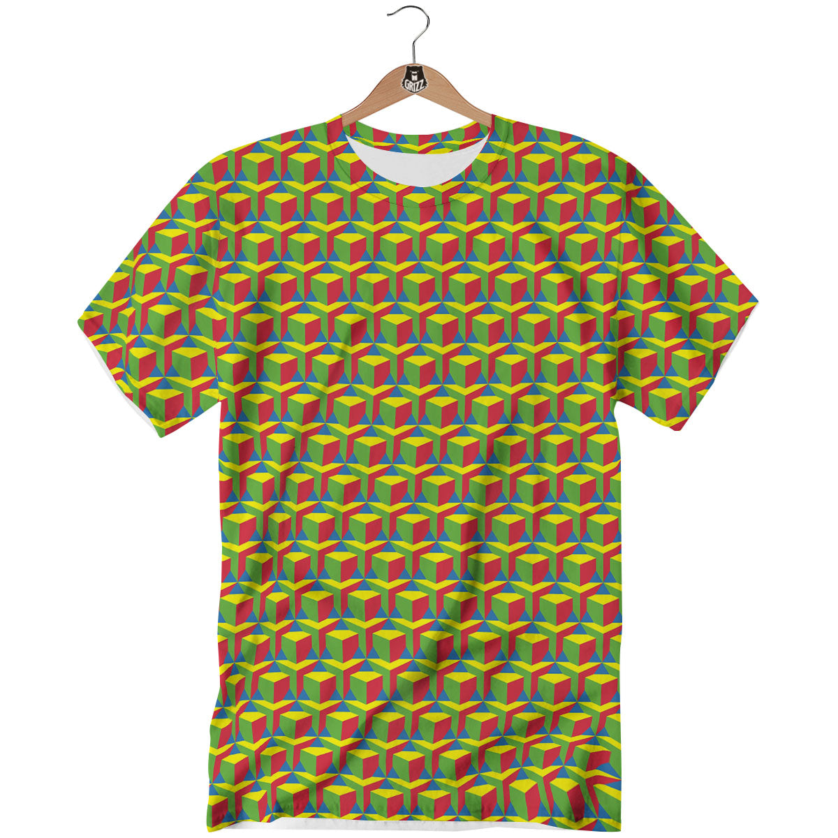 Reggae Geometric Print Pattern T-Shirt-grizzshop