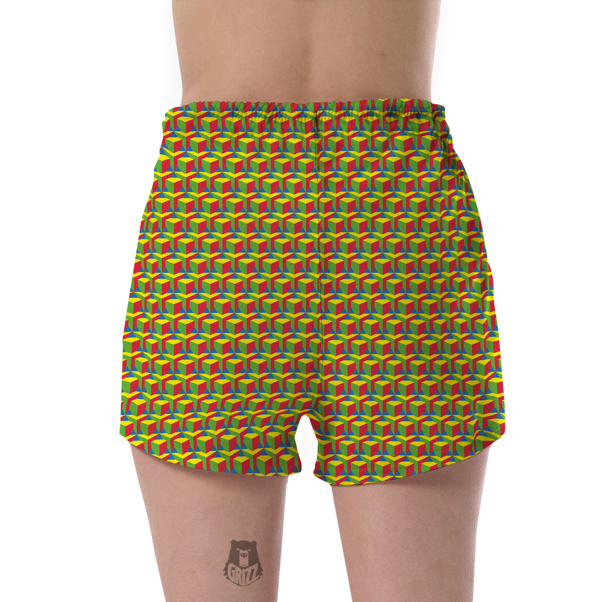 Reggae Geometric Print Pattern Women's Shorts-grizzshop