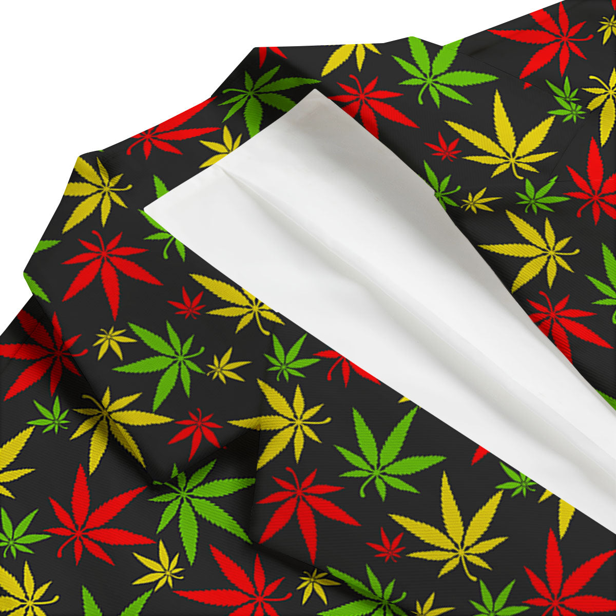 Reggae Hemp Leaf Print Pattern Men's Blazer-grizzshop
