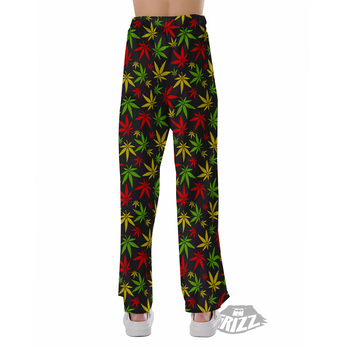 Reggae Hemp Leaf Print Pattern Pajama Pants-grizzshop