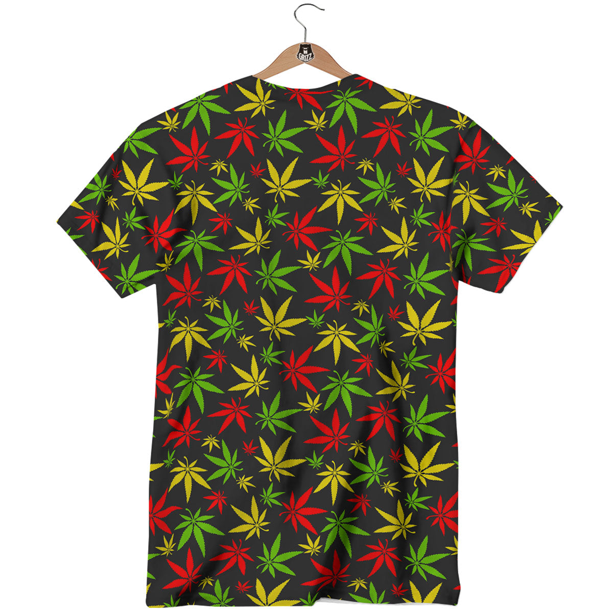 Reggae Hemp Leaf Print Pattern T-Shirt-grizzshop