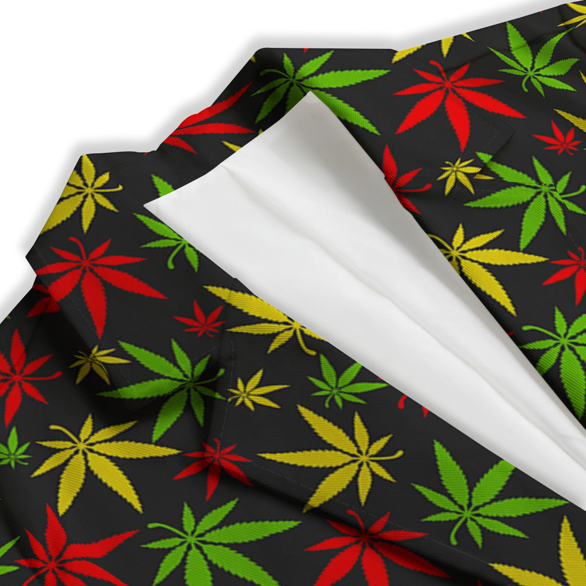 Reggae Hemp Leaf Print Pattern Women's Blazer-grizzshop