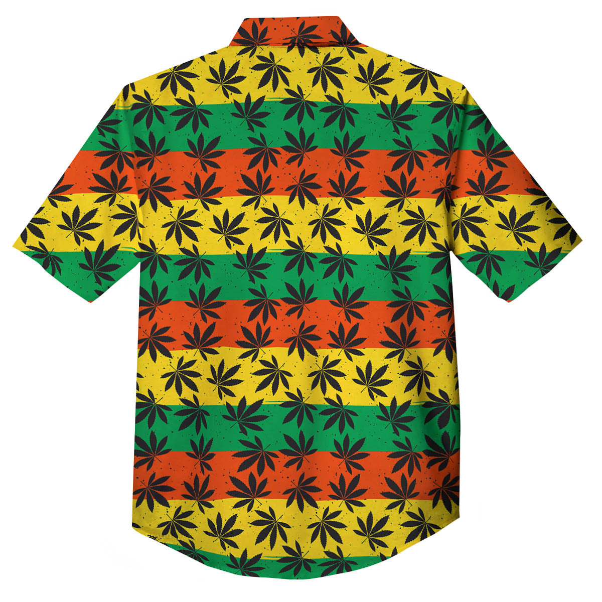 Reggae Hemp Leaves Classic Print Pattern Button Up Shirt-grizzshop