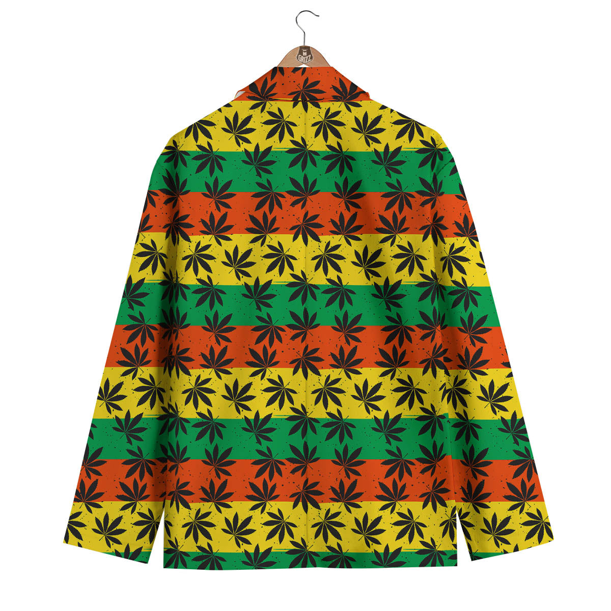 Reggae Hemp Leaves Classic Print Pattern Men's Blazer-grizzshop