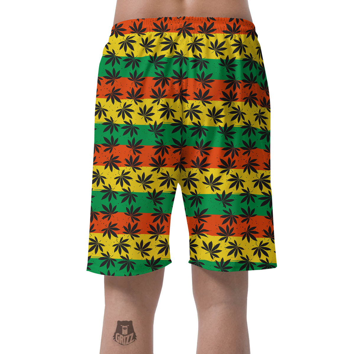 Reggae Hemp Leaves Classic Print Pattern Men's Shorts-grizzshop