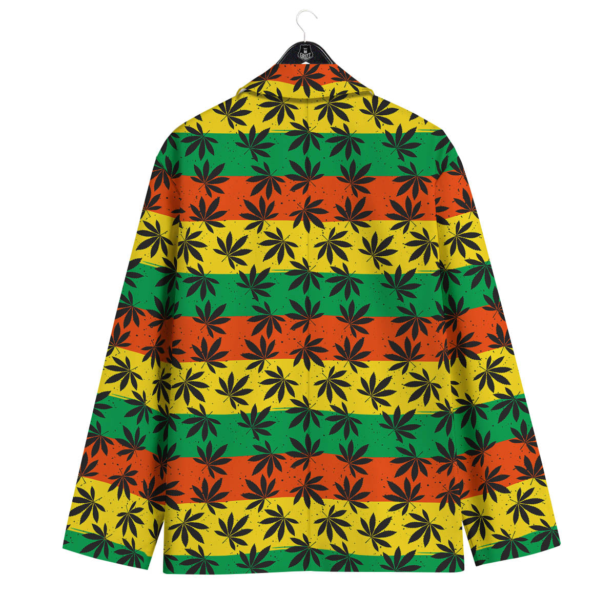 Reggae Hemp Leaves Classic Print Pattern Men's Sport Coat-grizzshop