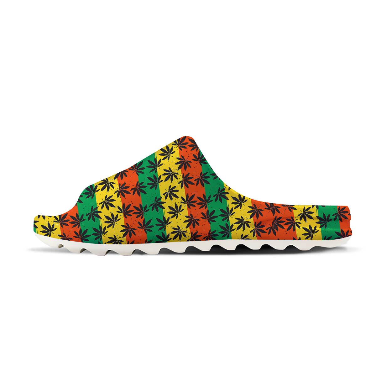 Reggae Hemp Leaves Classic Print Pattern Sandals-grizzshop