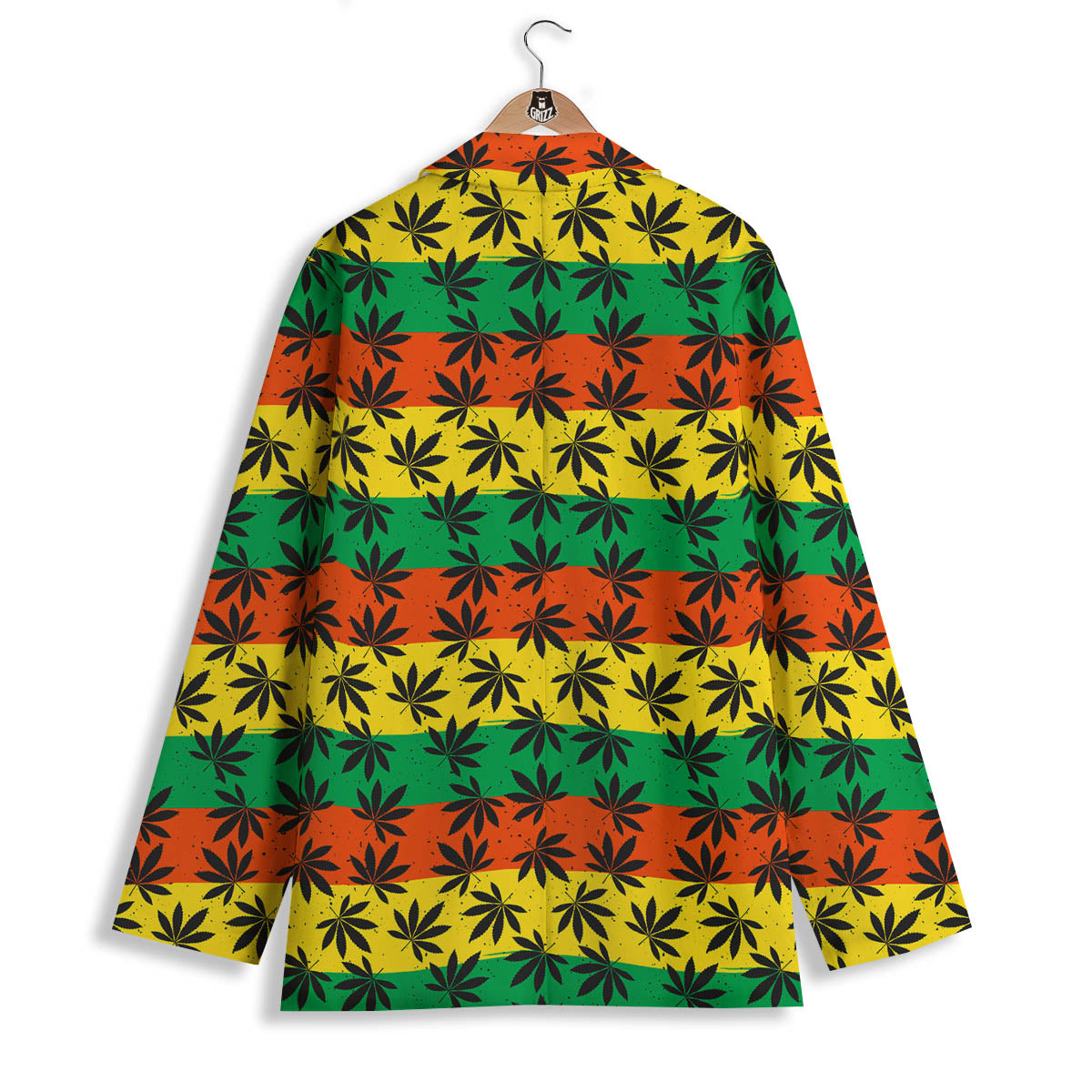 Reggae Hemp Leaves Classic Print Pattern Women's Blazer-grizzshop