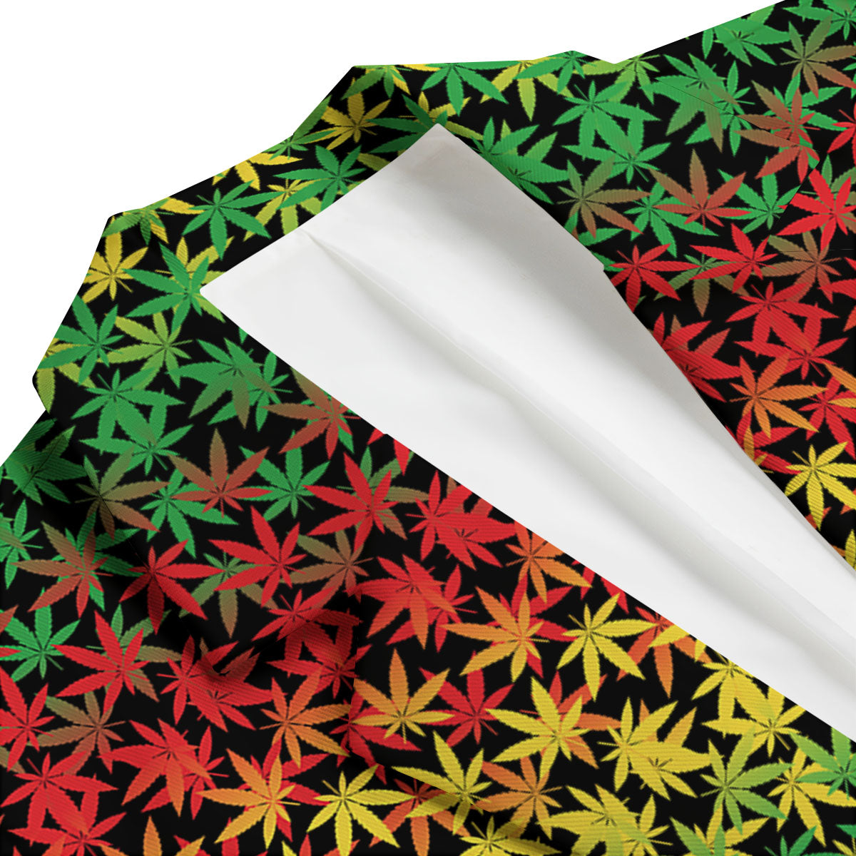 Reggae Hemp Leaves Print Pattern Men's Blazer-grizzshop