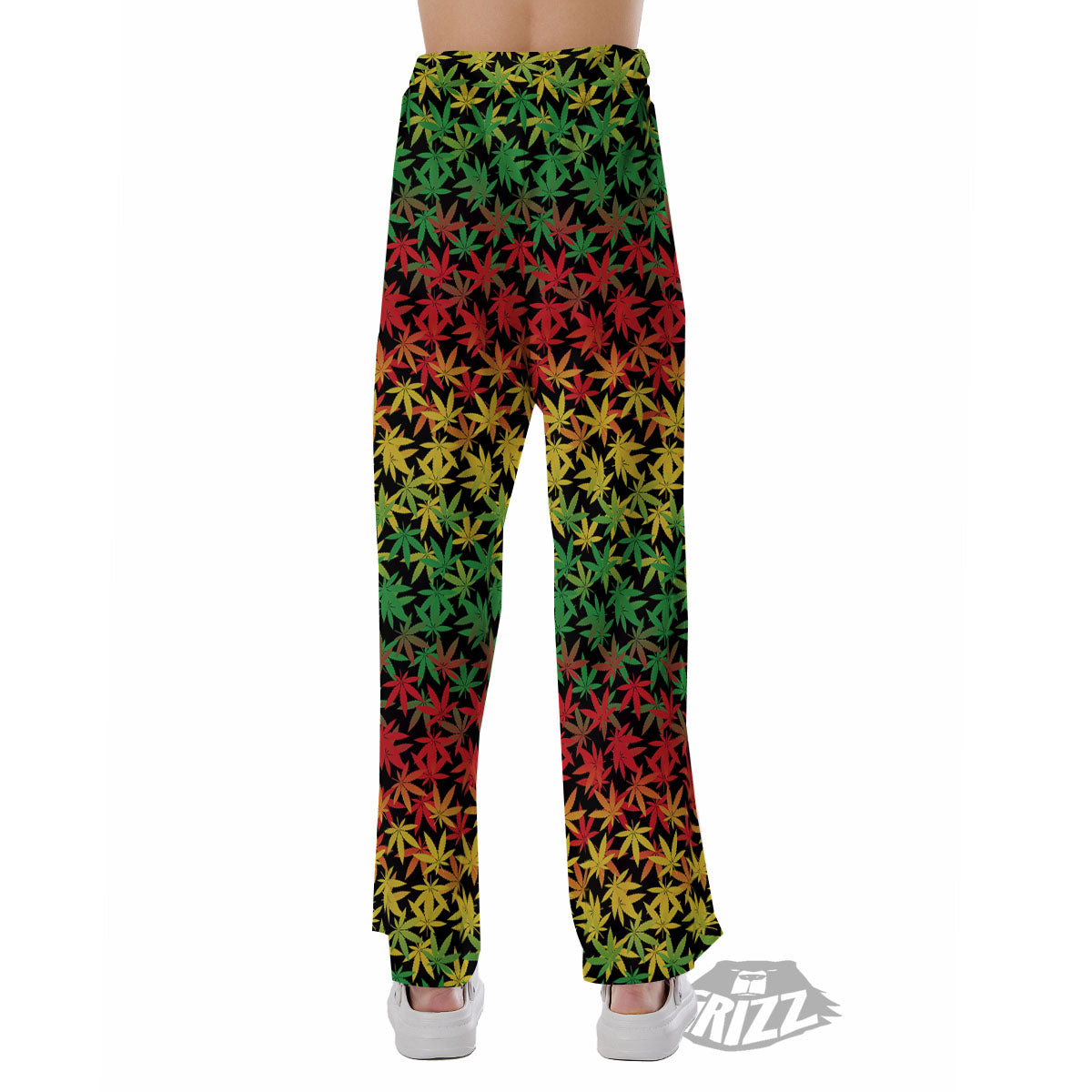 Reggae Hemp Leaves Print Pattern Pajama Pants-grizzshop