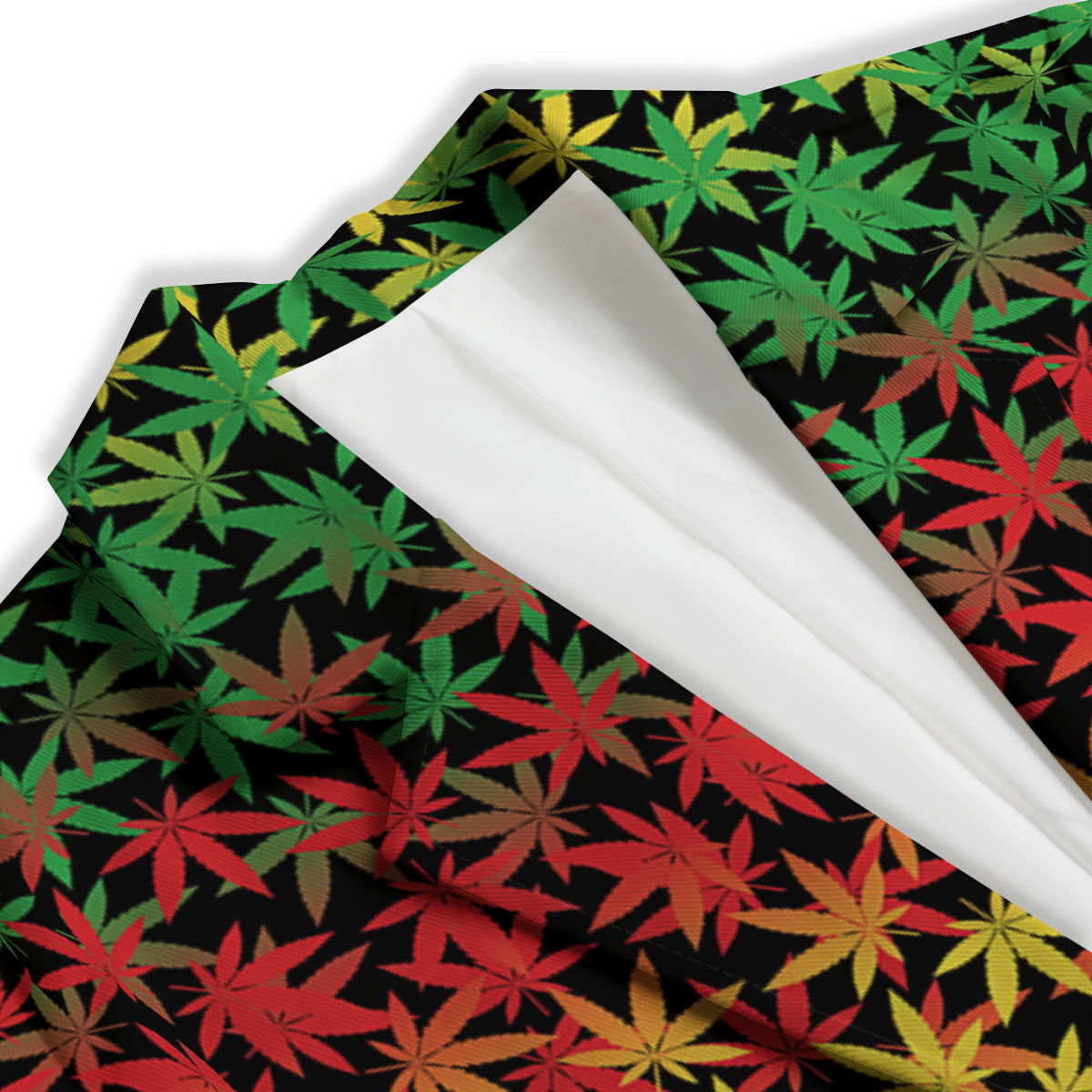 Reggae Hemp Leaves Print Pattern Women's Blazer-grizzshop