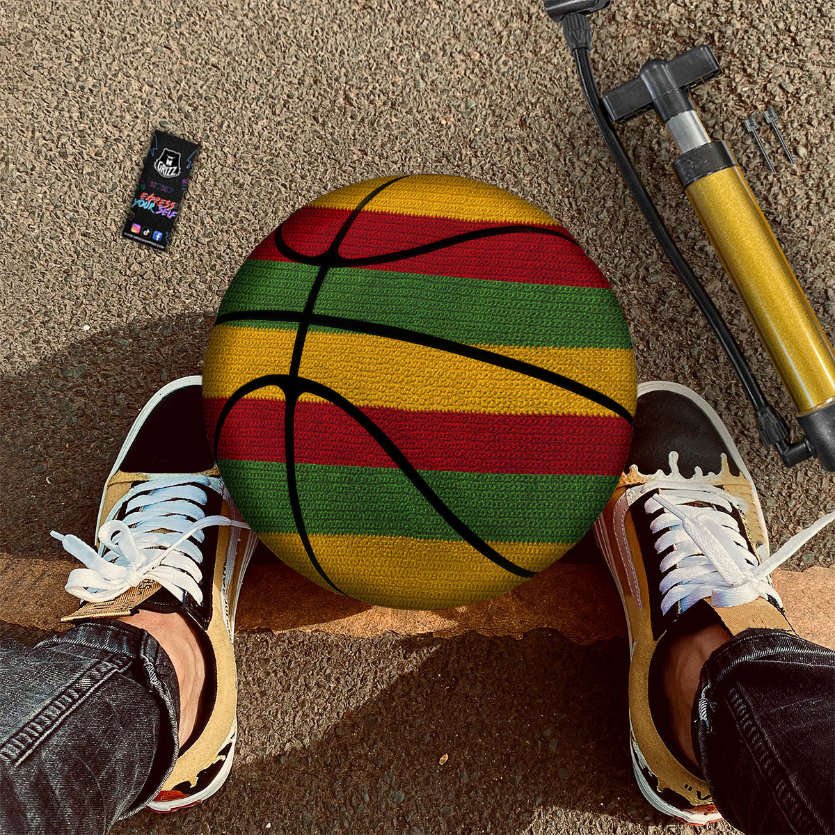 Reggae Knitted Print Pattern Basketball