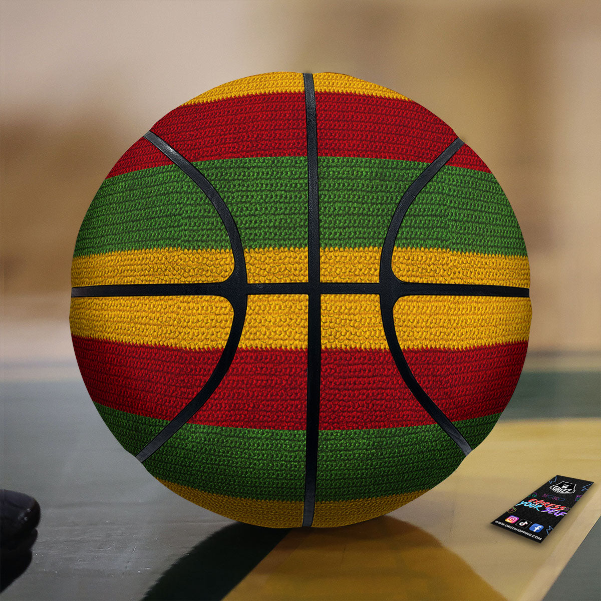 Reggae Knitted Print Pattern Basketball