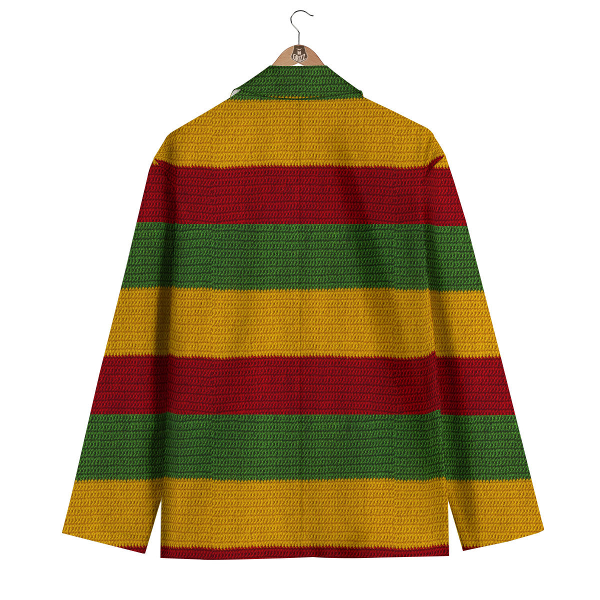 Reggae Knitted Print Pattern Men's Blazer-grizzshop