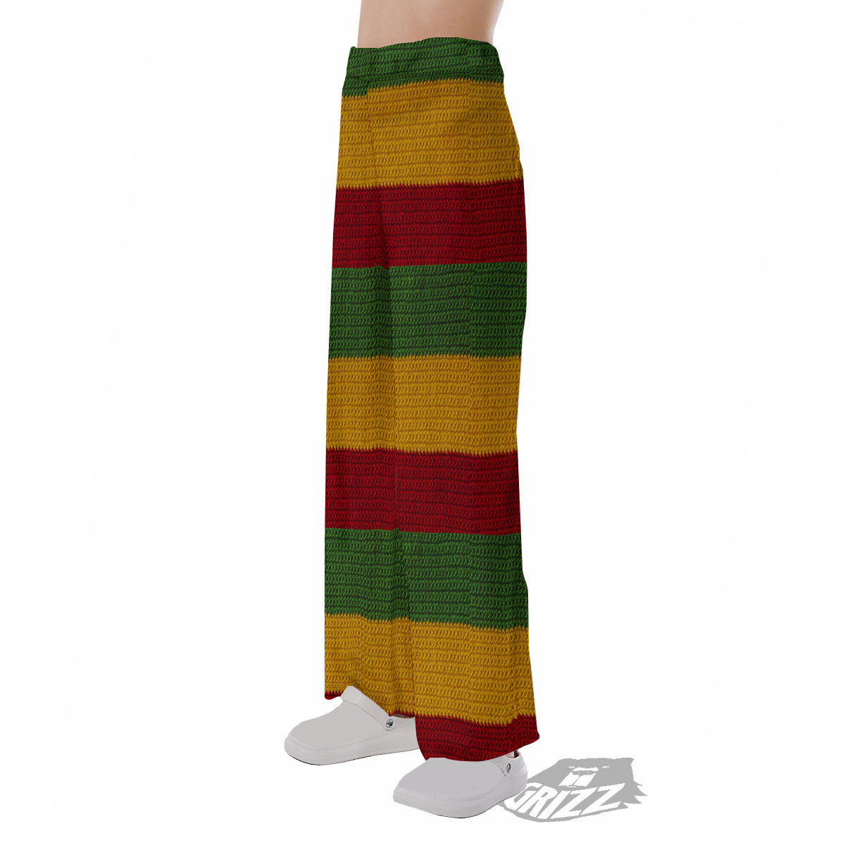 Reggae Knitted Print Pattern Pajama Pants-grizzshop