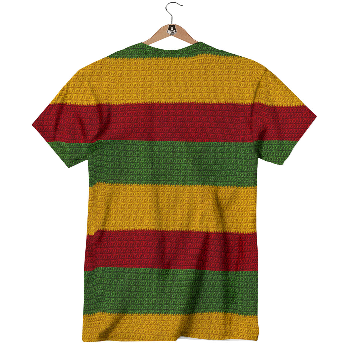 Reggae Knitted Print Pattern T-Shirt-grizzshop
