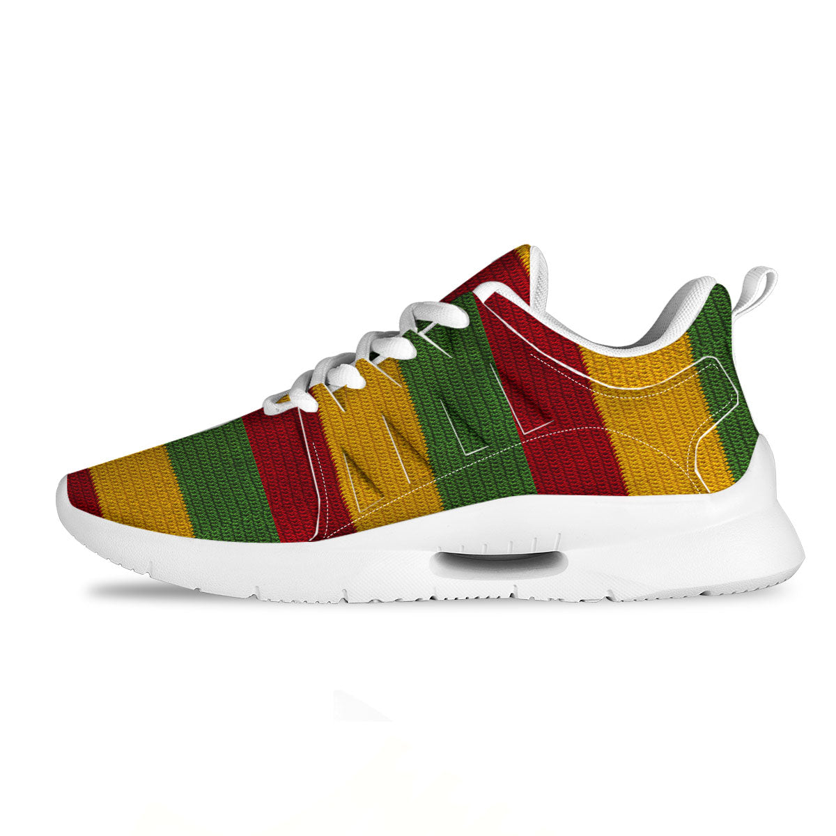 Reggae Knitted Print Pattern Tennis Shoes-grizzshop
