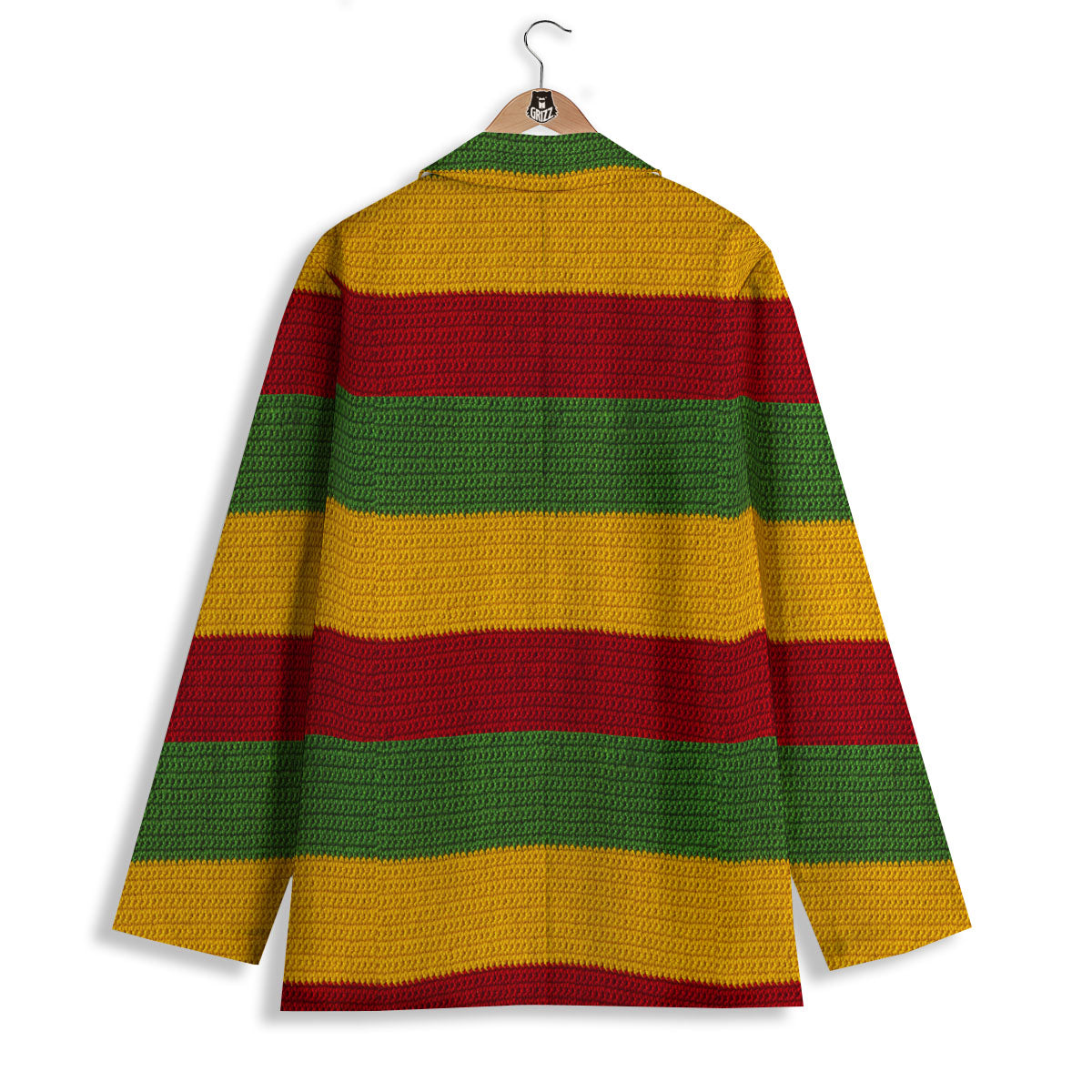 Reggae Knitted Print Pattern Women's Blazer-grizzshop