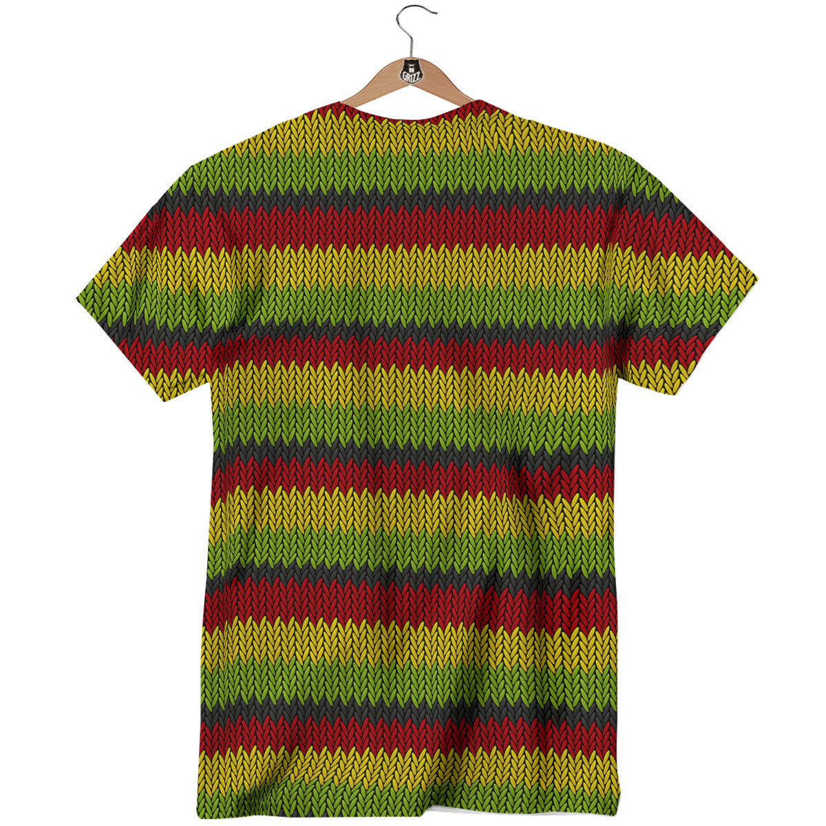 Reggae Knitted Style Print Pattern T-Shirt-grizzshop