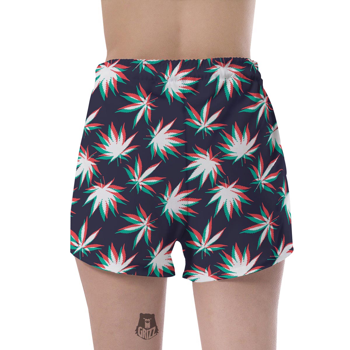 Reggae Leaf Psychedelic Women's Shorts-grizzshop