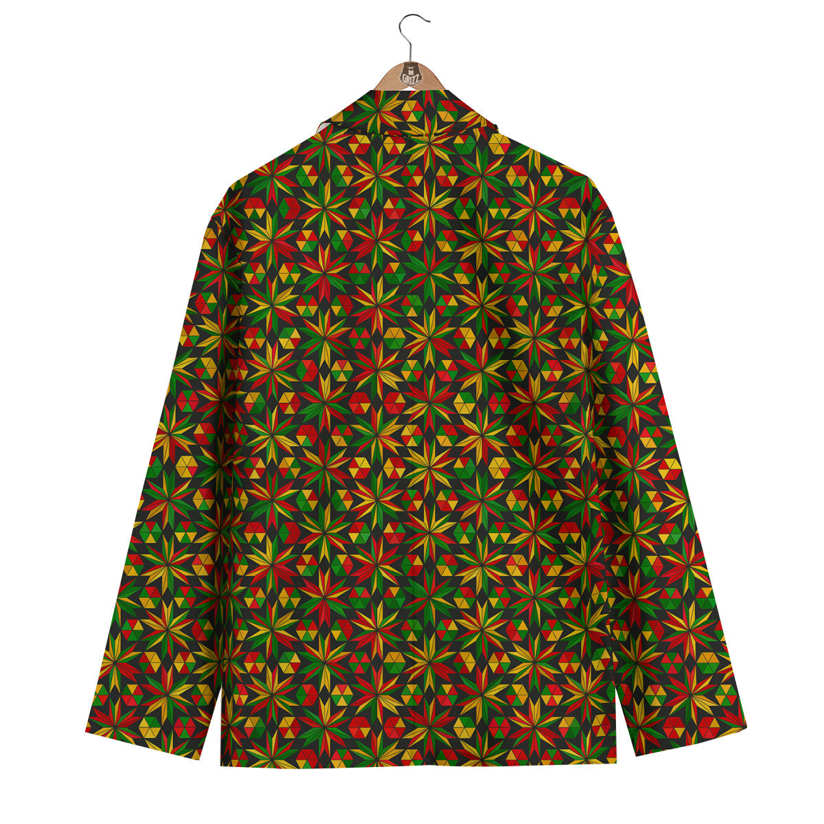 Reggae Rasta Pattern Print Men's Blazer-grizzshop