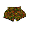 Reggae Rasta Pattern Print Muay Thai Boxing Shorts-grizzshop