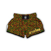 Reggae Rasta Pattern Print Muay Thai Boxing Shorts-grizzshop