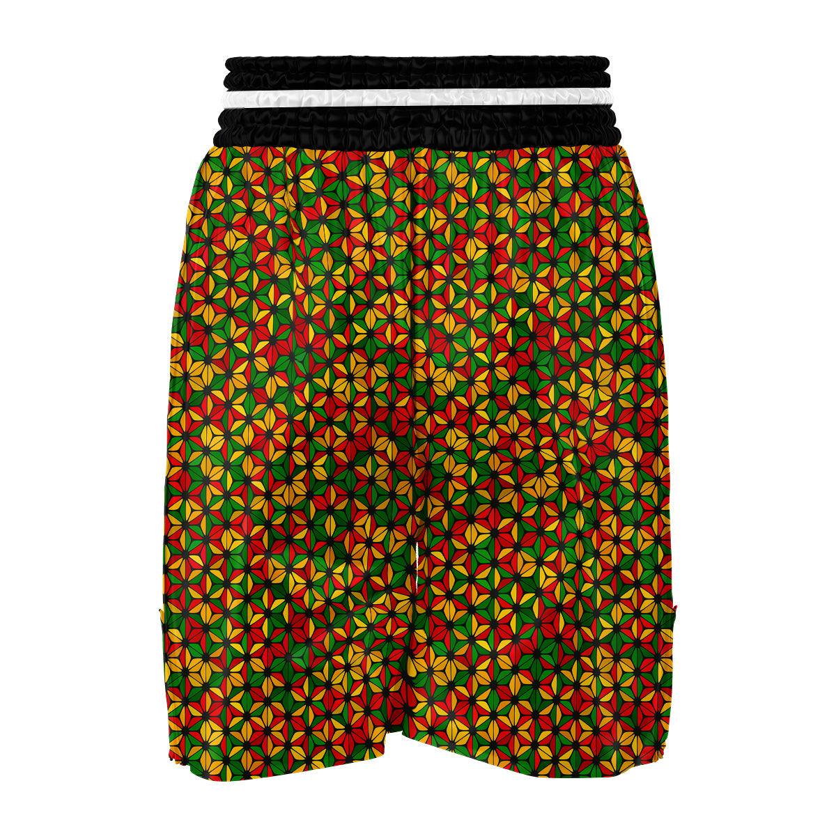 Reggae Rasta Print Pattern Boxing Shorts-grizzshop