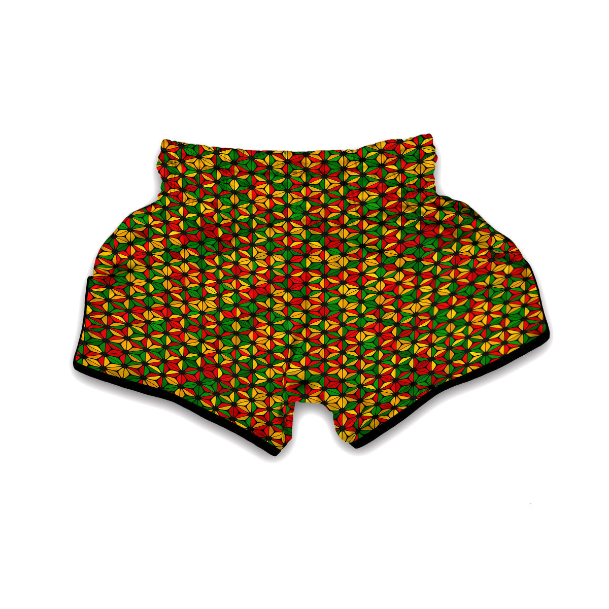 Reggae Rasta Print Pattern Muay Thai Boxing Shorts-grizzshop