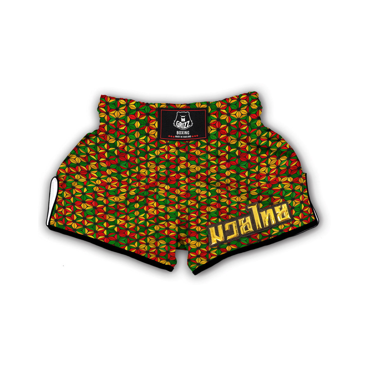 Reggae Rasta Print Pattern Muay Thai Boxing Shorts-grizzshop