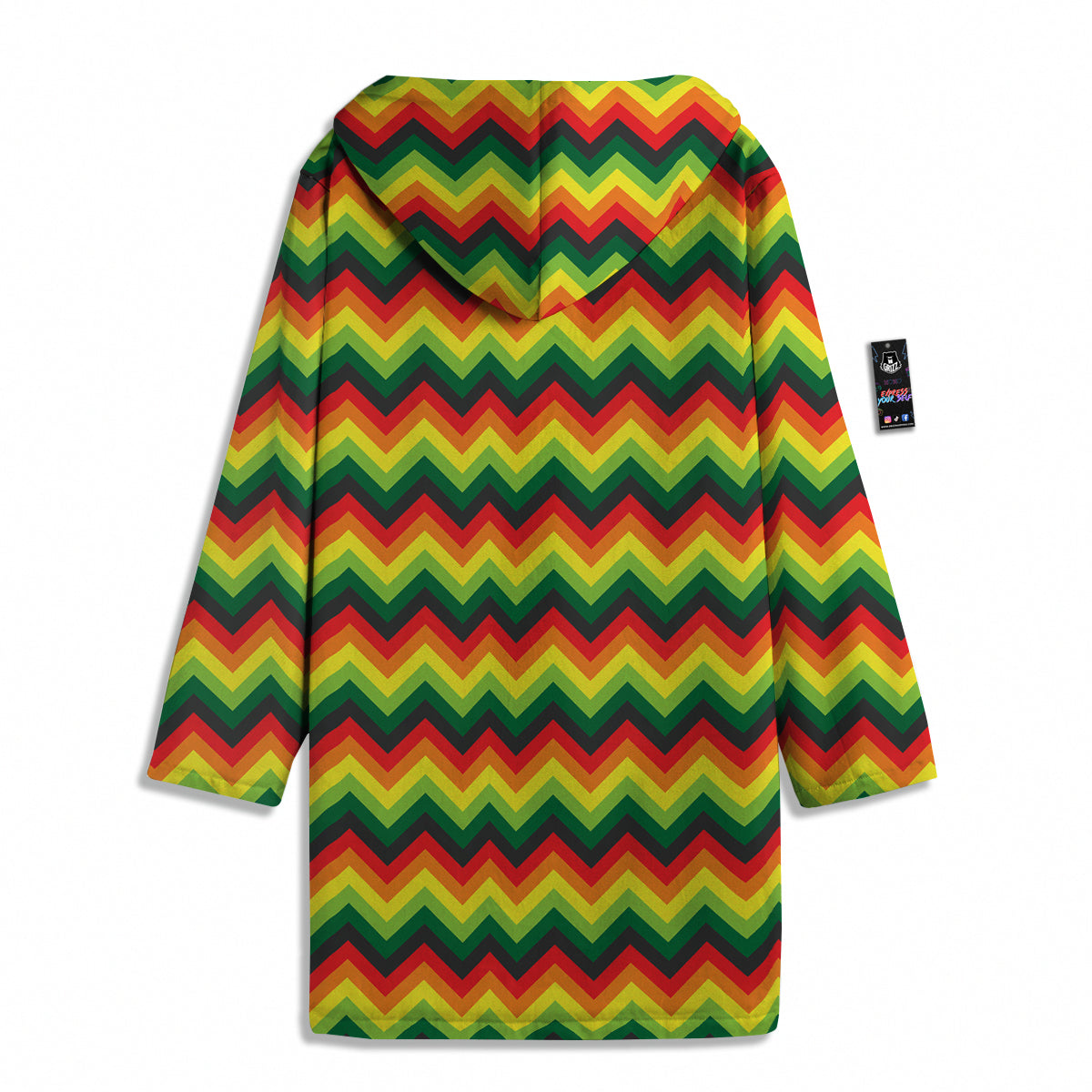Reggae Zig Zag Print Pattern Men's Windbreaker Jacket-grizzshop