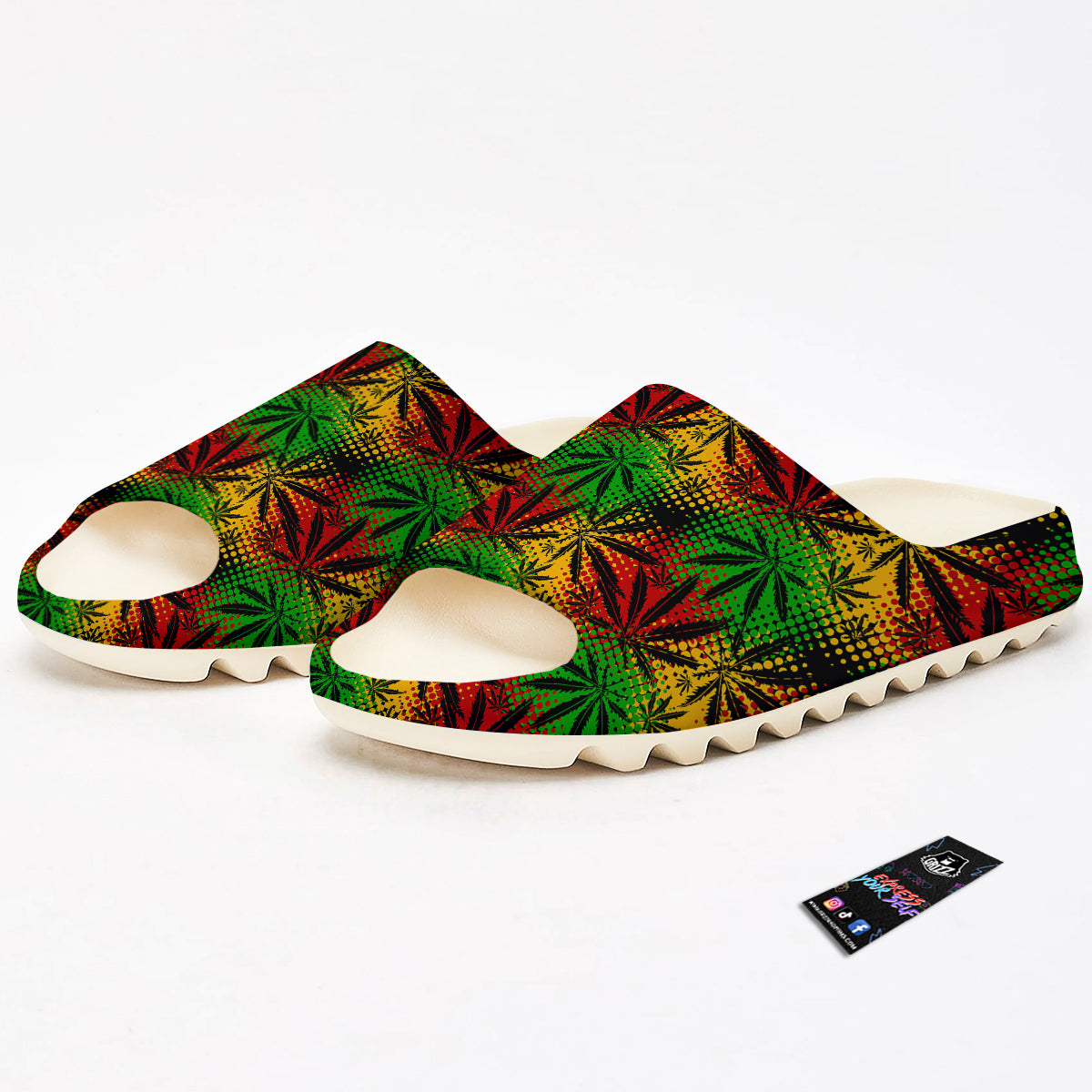 Reggae Abstract Print Pattern Sandals-grizzshop