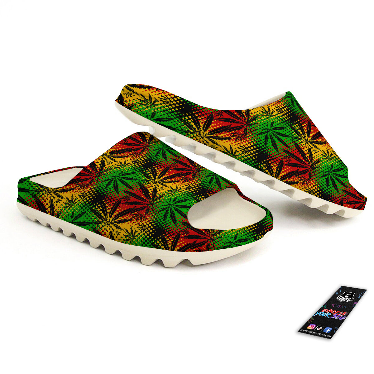 Reggae Abstract Print Pattern Sandals-grizzshop