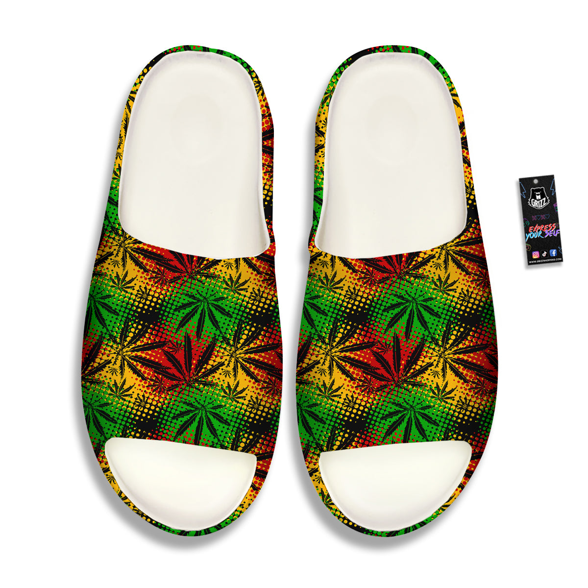 Reggae Abstract Print Pattern Sandals-grizzshop