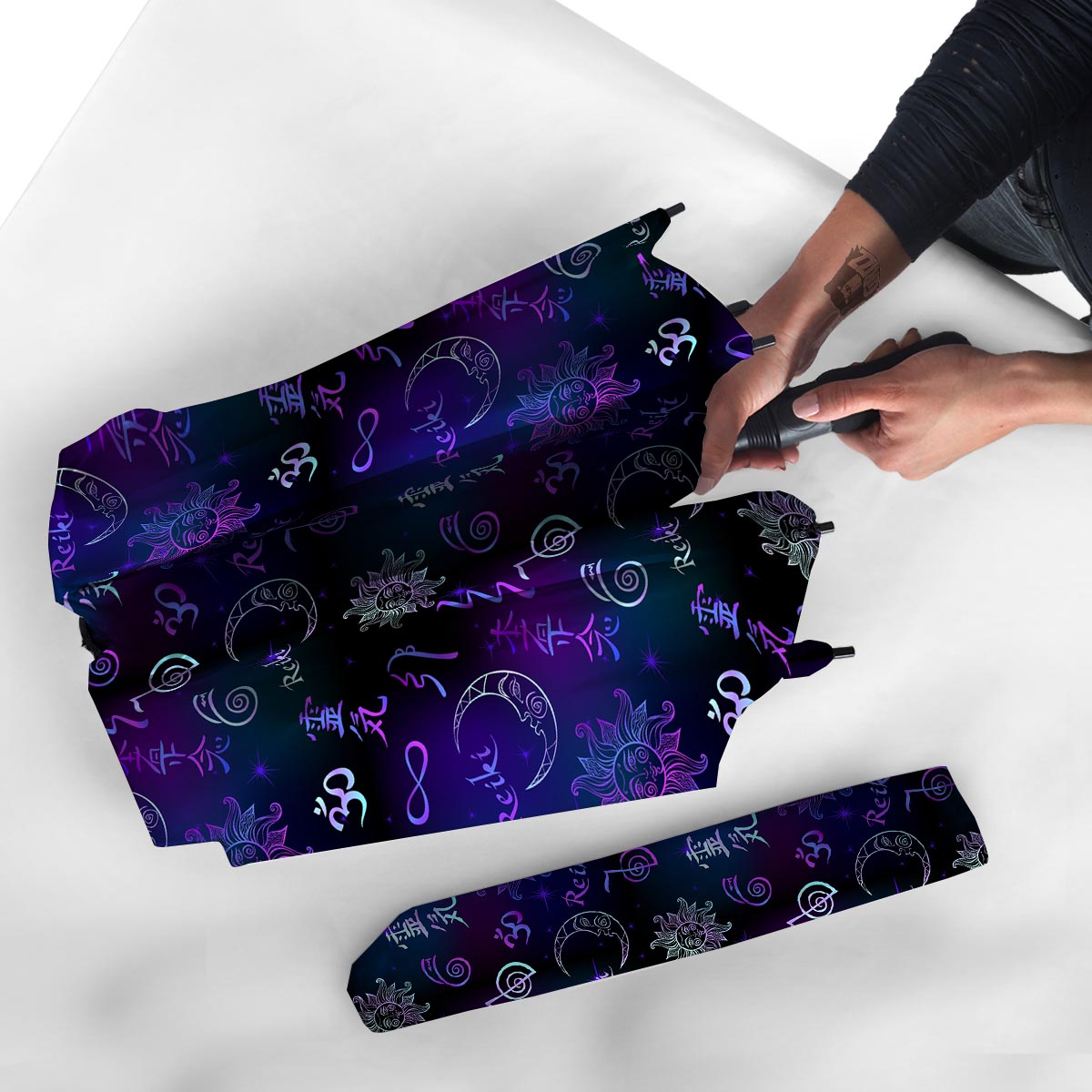 Reiki Energy Print Pattern Umbrella-grizzshop