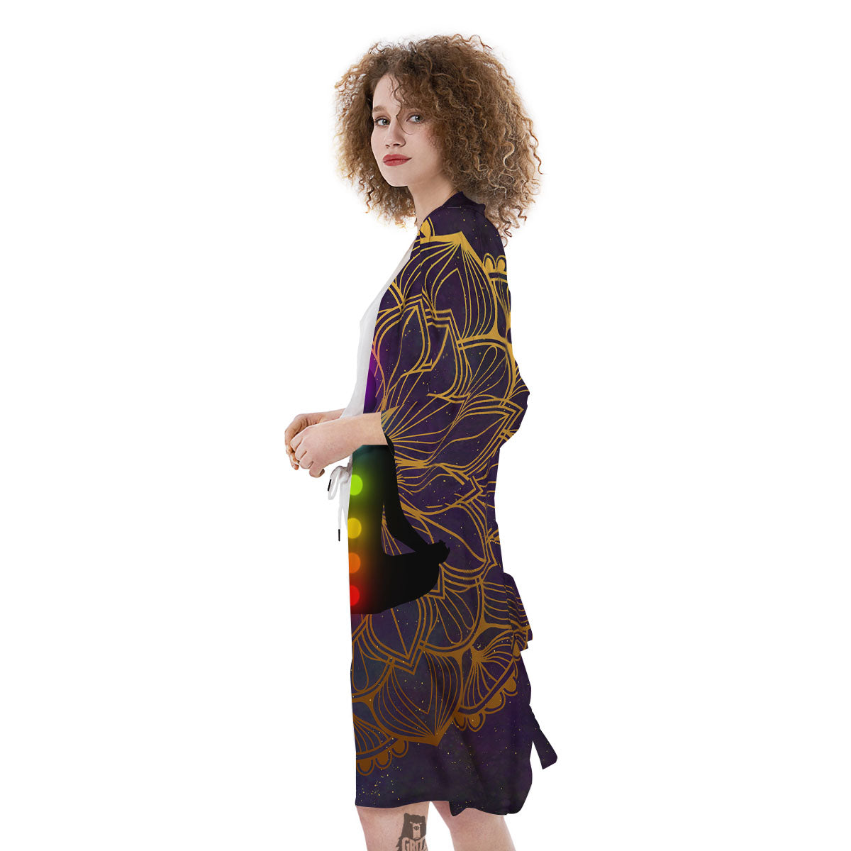 Reiki Golden Print Kimono-grizzshop