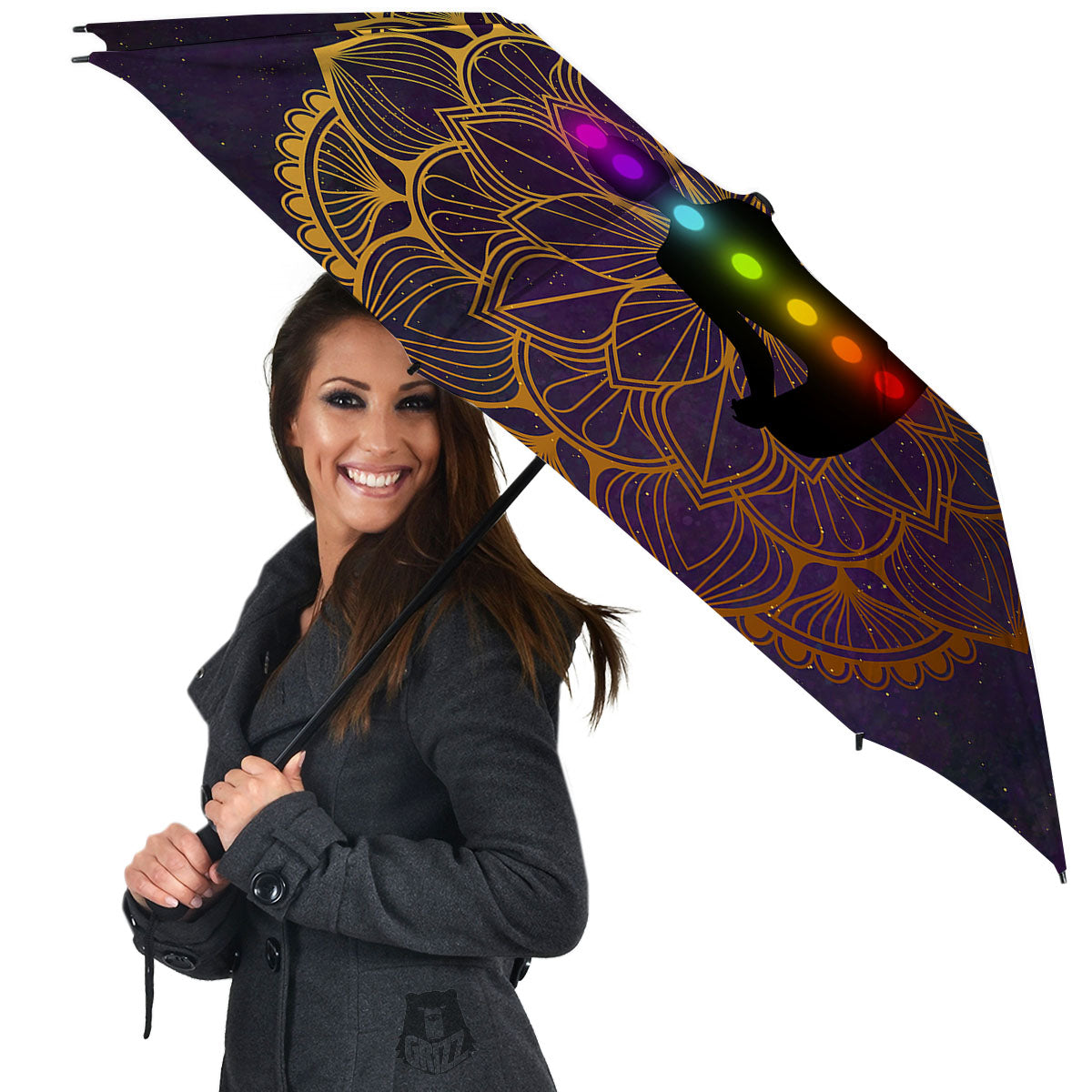 Reiki Golden Print Umbrella-grizzshop