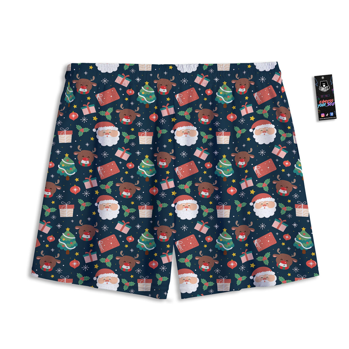 Portrait Fox Print Mesh Shorts