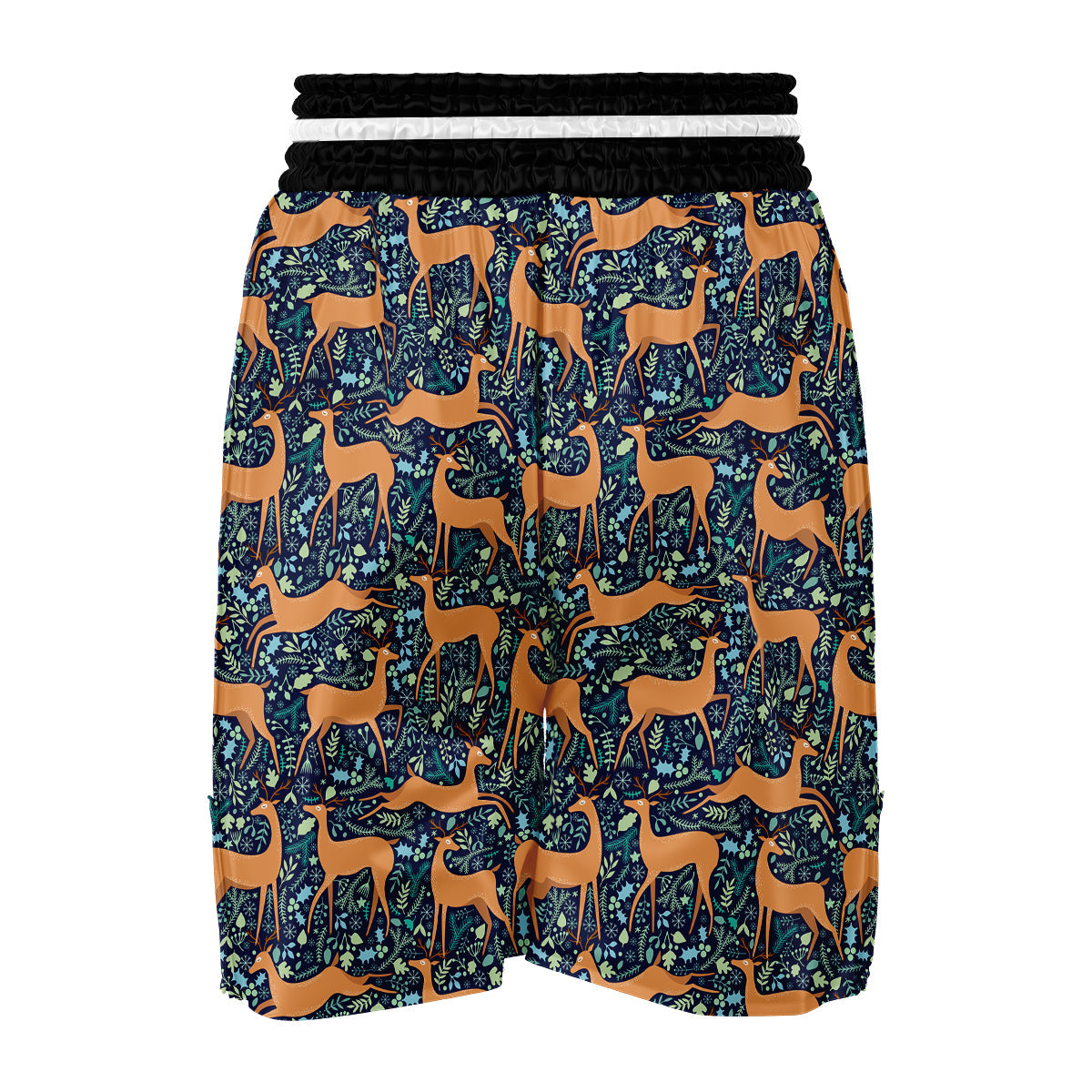 Reindeer Print Pattern Boxing Shorts-grizzshop