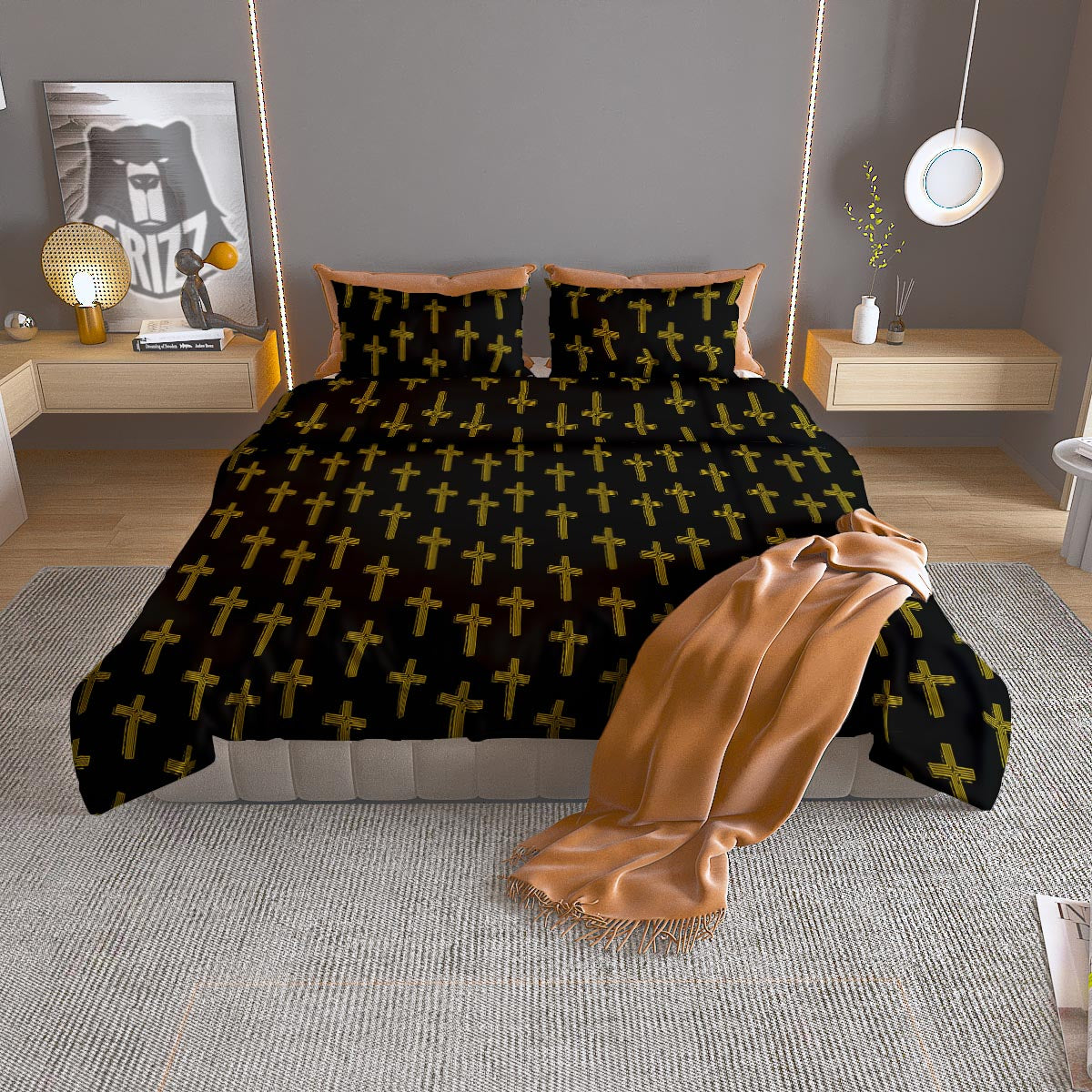 Rave Trippy Print Duvet Cover Bedding Set