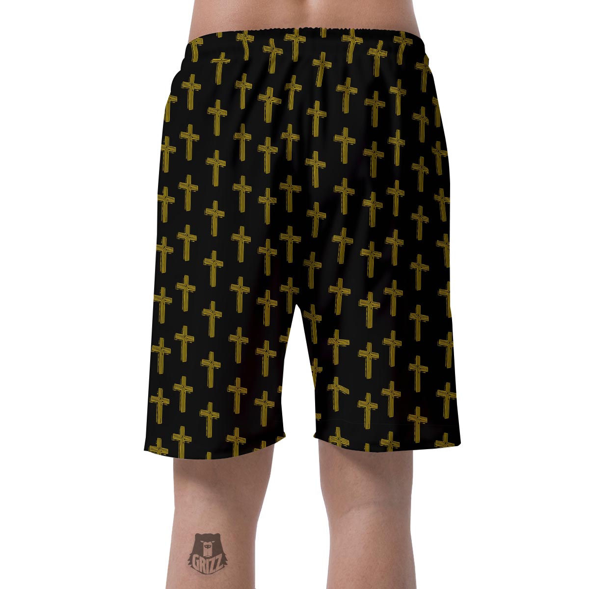 Religious Christian Cross Print Pattern Men's Shorts-grizzshop