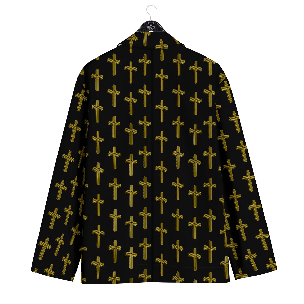 Religious Christian Cross Print Pattern Men's Sport Coat-grizzshop