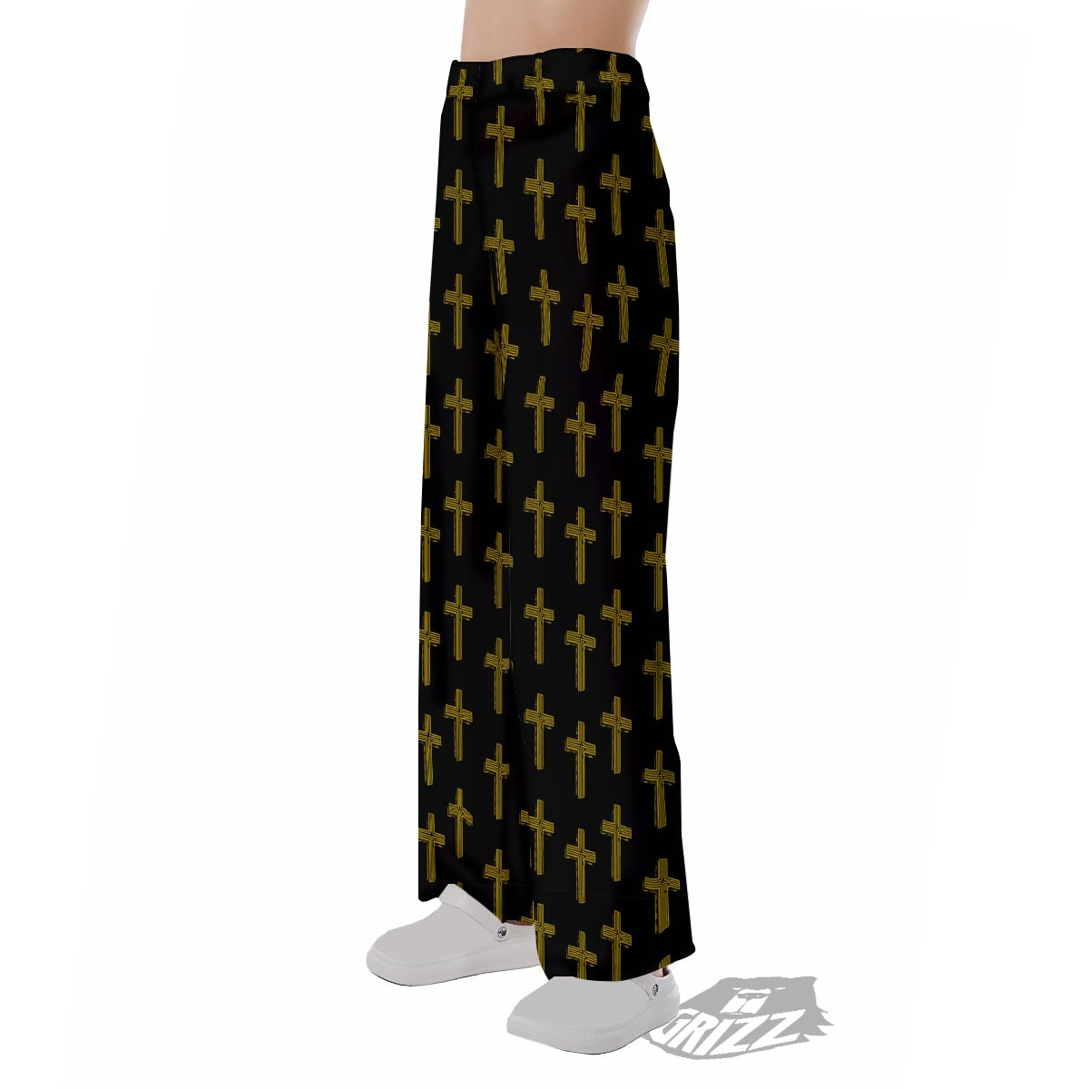 Religious Christian Cross Print Pattern Pajama Pants-grizzshop